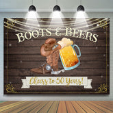 Beifall Zu 50 Jahre Hölzern Glücklich 50 Geburtstag Hintergrund